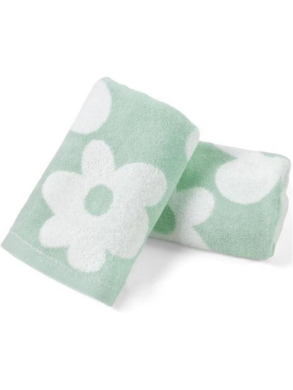Cotton hand towels set of 2 soft absorbent floral daisy bathroom kitchen decor